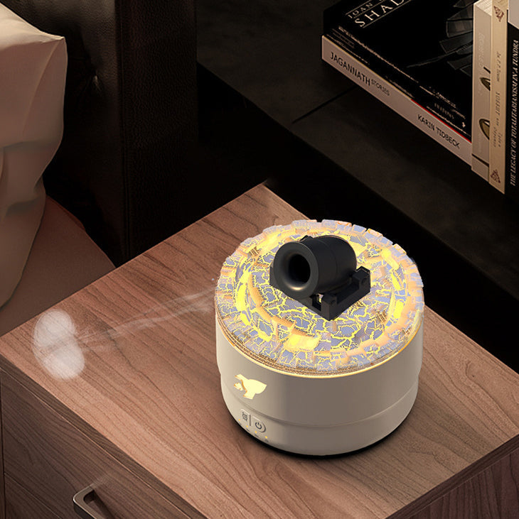 MistLava | Kanon Luchtbevochtiger & Aroma Diffuser met Waternevel, Nachtlampje & Lava Effect