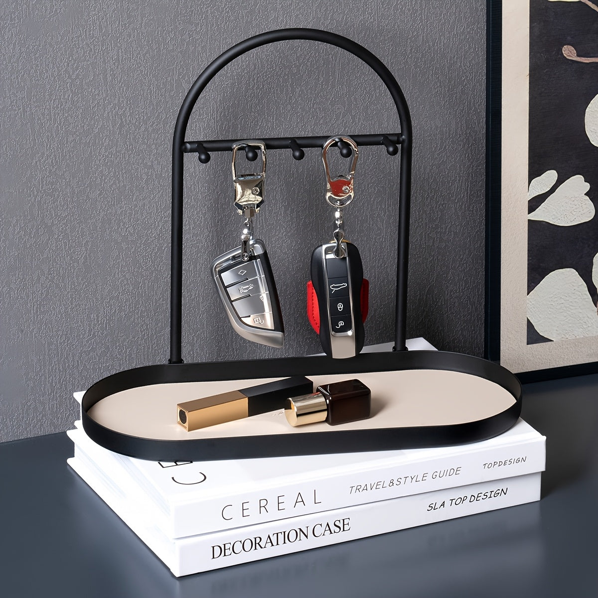 Ovaluxe | Elegant ovaal metalen juwelen- en sleutelbakje - multifunctioneel opbergsysteem voor de ingang en het dressoir