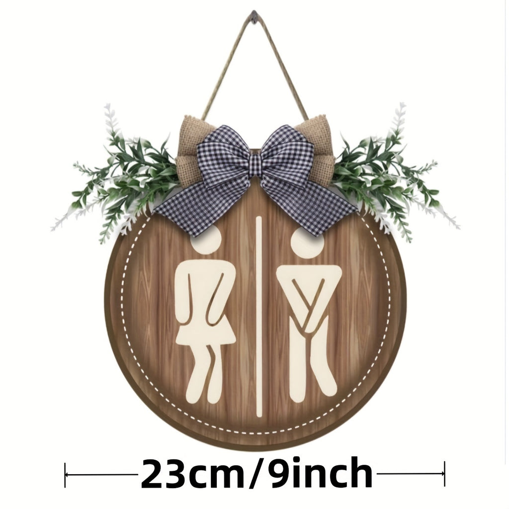 WoodsyOasis | Boerderij toiletbord - Rustieke Houten Muur Hangende Decoratie