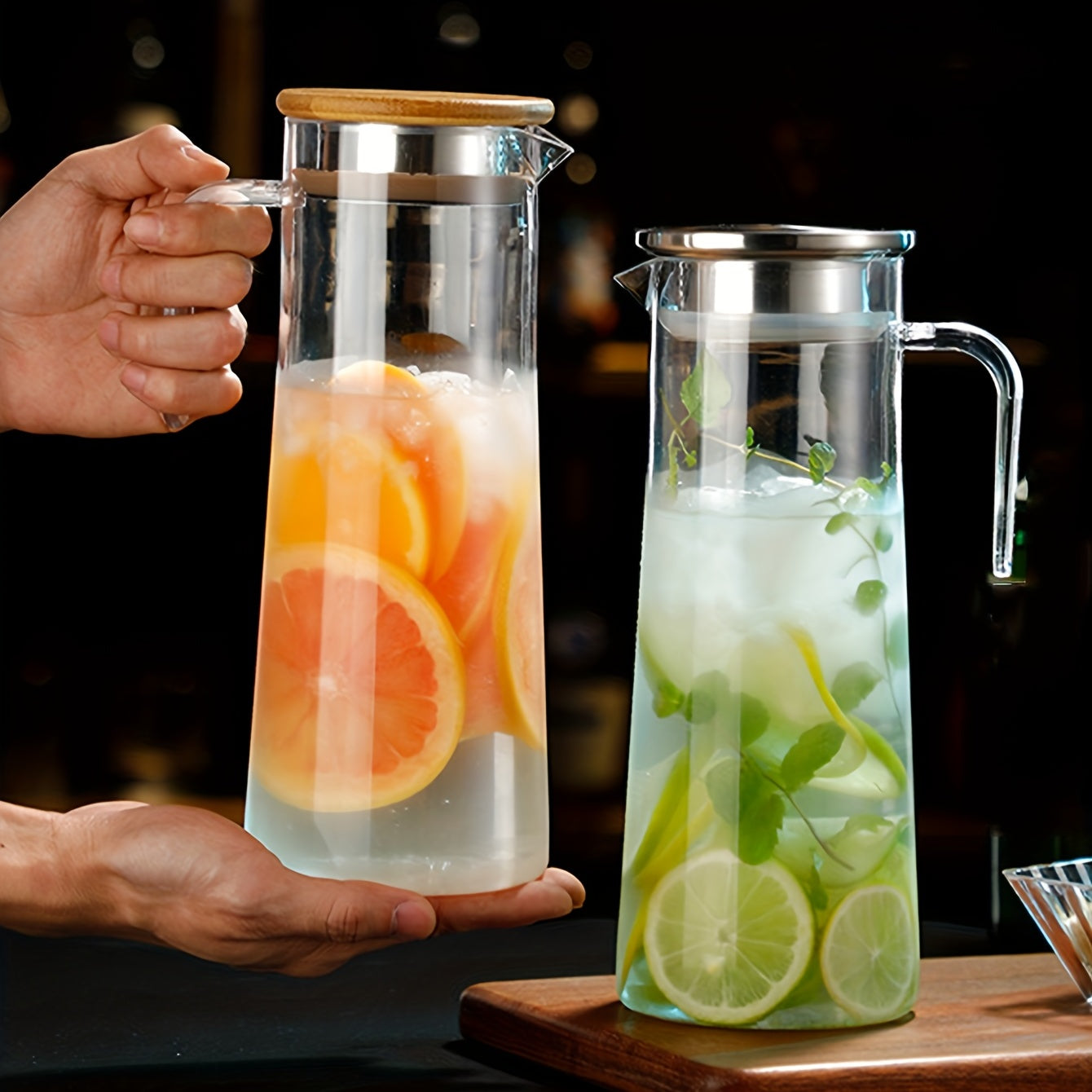 CrystalPour | Transparante waterkan met deksel - Drinkgerei voor zwaar gebruik
