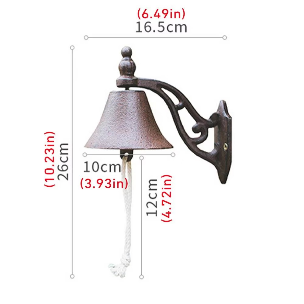 ChimeCraft | Rustieke gietijzeren deurbel – Elegante vintage decoratie voor huis en tuin