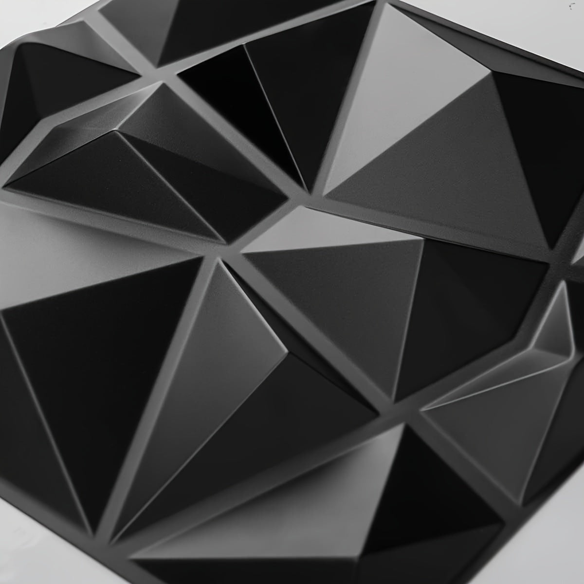 GeoLux | 3D geometrische diamantwandpanelen – zelfklevende, moderne decoratieve panelen voor een stijlvol interieur
