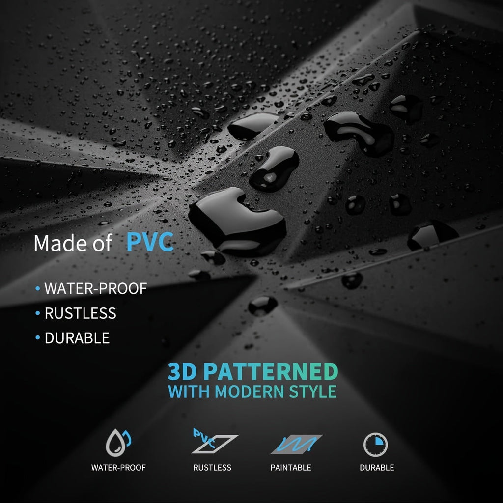 GeoLux | 3D geometrische diamantwandpanelen – zelfklevende, moderne decoratieve panelen voor een stijlvol interieur