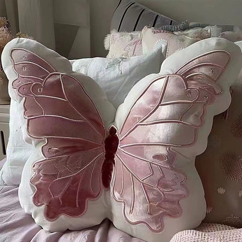 CozyFlutter | Vlinder Pluche Kussen - Zacht Decoratief Sierkussen, Accent Kamer Kinderen & Kinderkamer