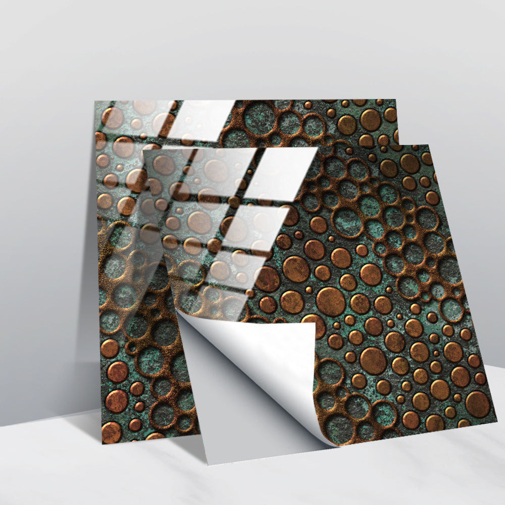 LuxeTile | Glanzend Retro Vintage Patroon Tegels Behang - Zelfklevende PVC Muur & Meubel Sticker