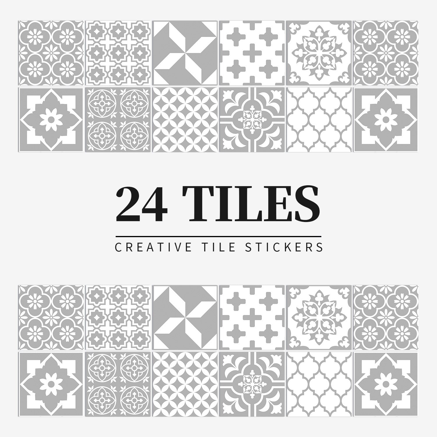 MandalaPatch | 24 Mandala Tegel Stickers - Europese Stijl, Peel & Stick, Waterdicht Vinyl Muur- & Vloerstickers