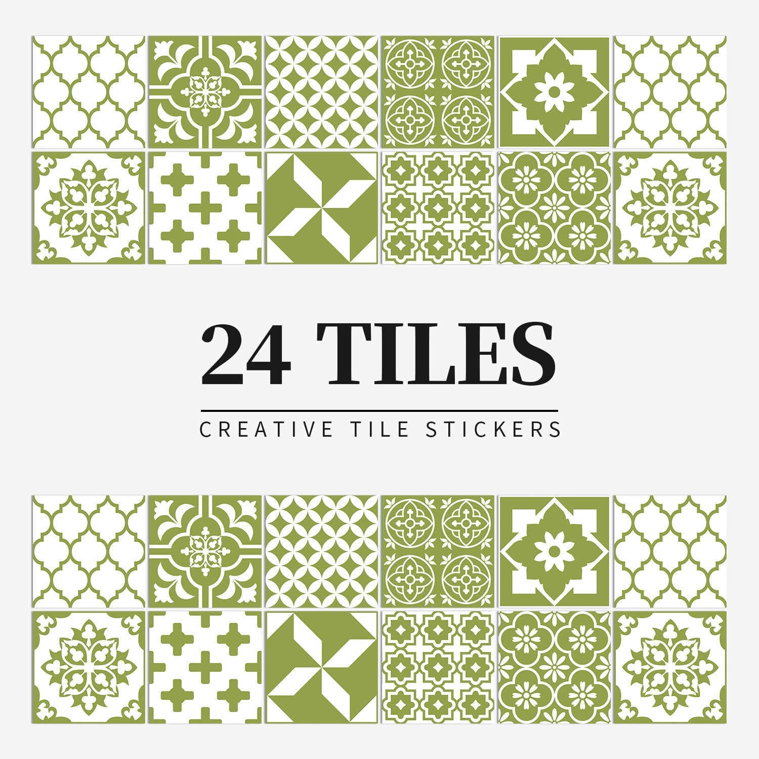MandalaPatch | 24 Mandala Tegel Stickers - Europese Stijl, Peel & Stick, Waterdicht Vinyl Muur- & Vloerstickers