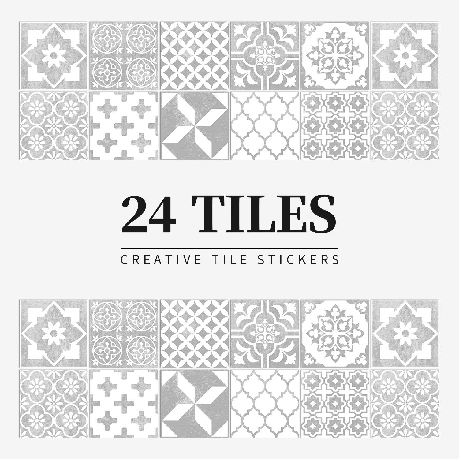 MandalaPatch | 24 Mandala Tegel Stickers - Europese Stijl, Peel & Stick, Waterdicht Vinyl Muur- & Vloerstickers