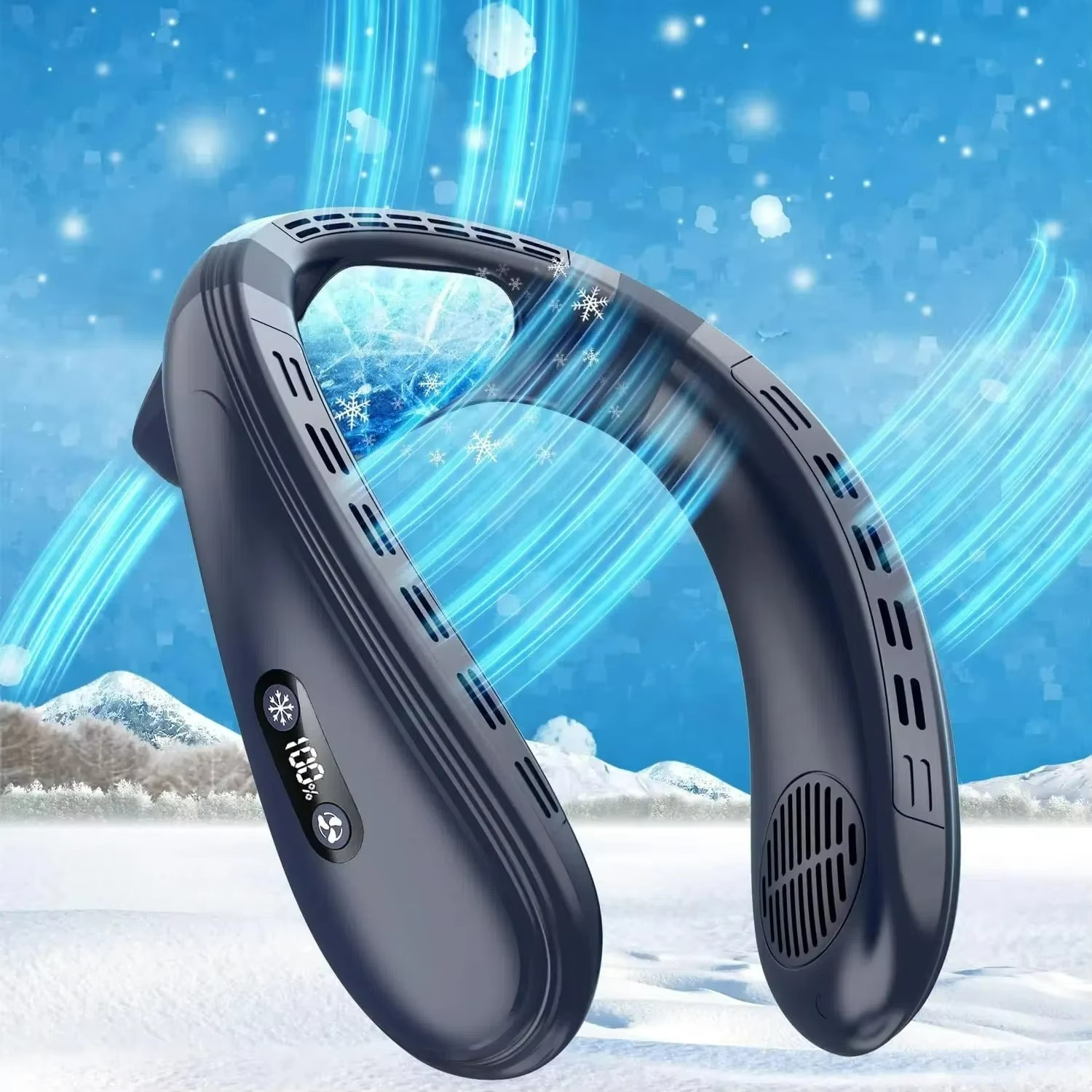NeckBreeze | Draagbare nekventilator - draagbare handsfree ventilator met halfgeleiderkoeling