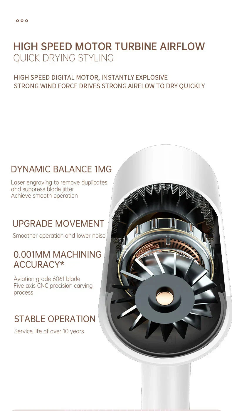 IonBlaze | 2400W Professionele Ionische Haardroger - Warme & Koude Lucht, Pluisvrij Haar
