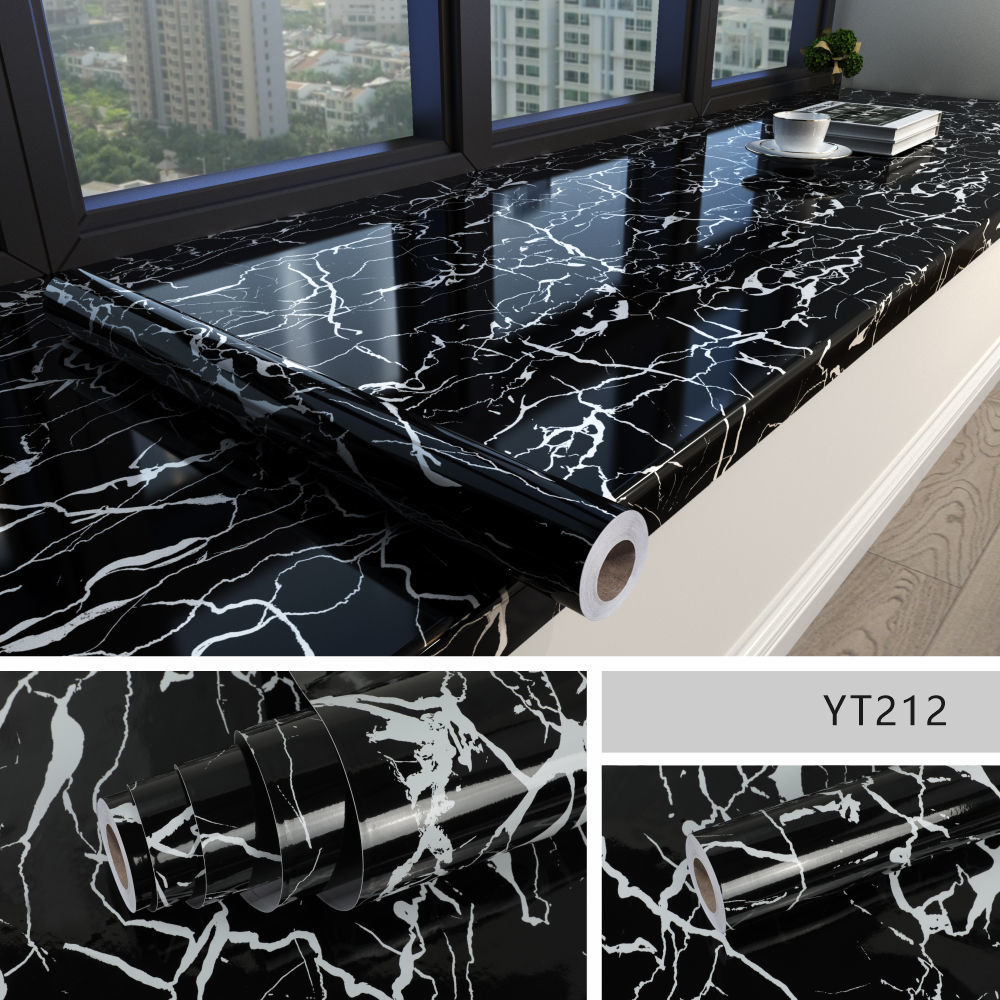 Glossique | Waterdicht Peel-and-Stick Marmer Behang - Zelfklevend Vinyl, Glanzend Marmer Ontwerp