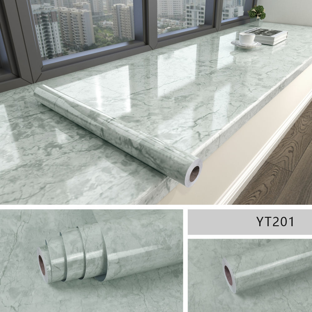 Glossique | Waterdicht Peel-and-Stick Marmer Behang - Zelfklevend Vinyl, Glanzend Marmer Ontwerp