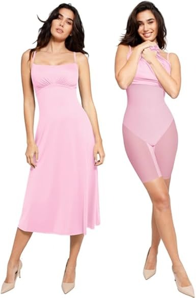 Azelyra | Dames shapewear jurk met ingebouwde beha – Bodycon slankmakende midi jurk