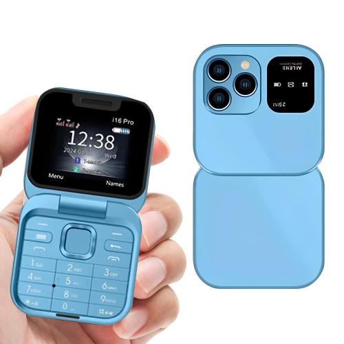 FoldX | Compacte opvouwbare dual-sim-telefoon – HD- en LED-functies