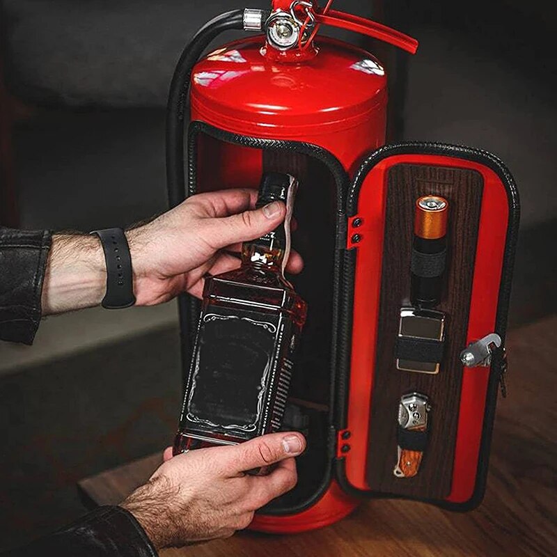 FlameBar | Brandblusser Minibar - Verborgen drankkabinet, Huisbar decor