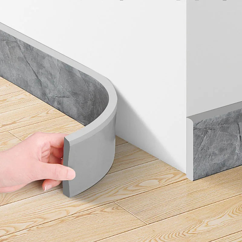 TrimFoam | Waterdichte Zelfklevende Plint - Flexibele Schuim Muurbekleding, DIY Decoratie voor Vloeren