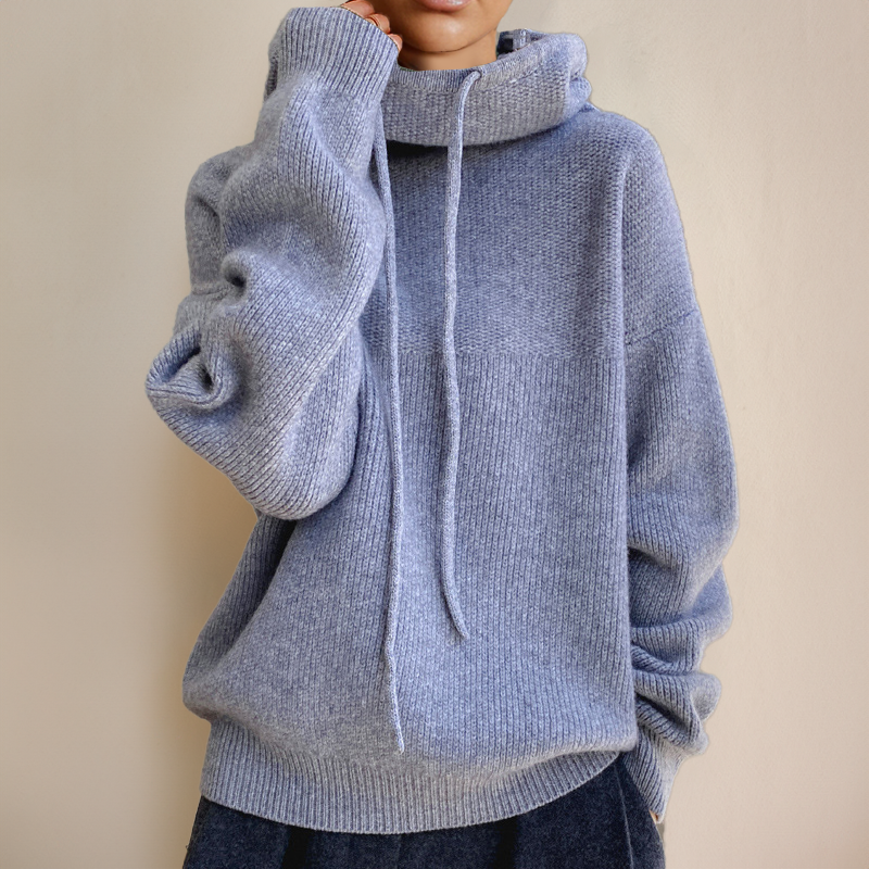 Wysteria | Dames Comfortabele Gebreide Hoodie – Zachte Pullover met Capuchon