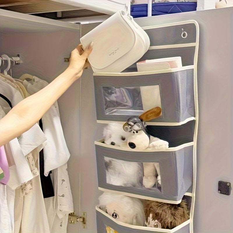 FoldTier | Hangende stoffen organizer – grote opbergzak voor kast, slaapkamer, badkamer