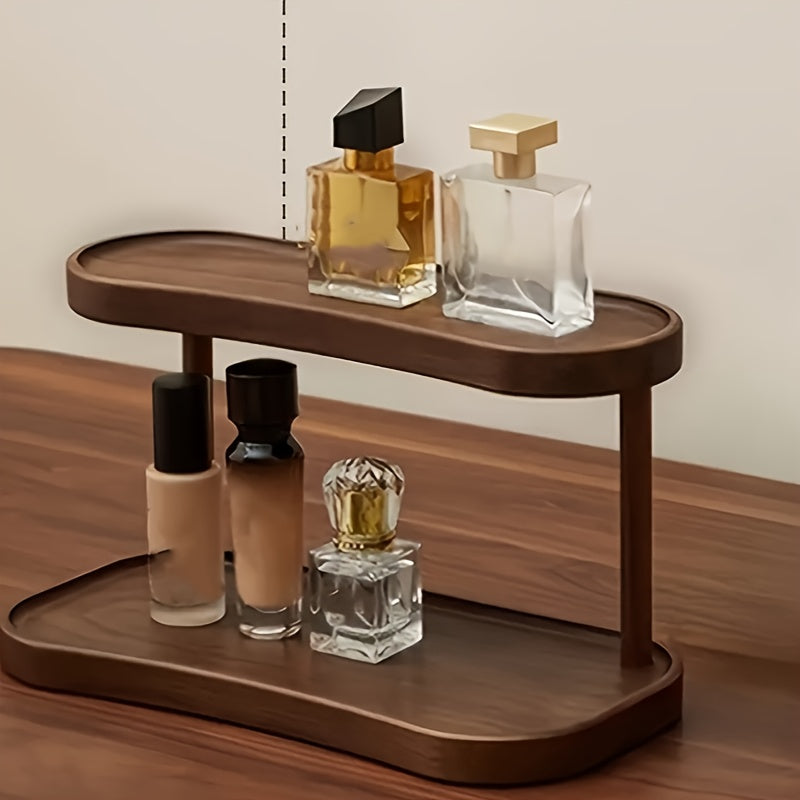 Shelfora | Houten opbergrek met 2 niveaus – Minimalistische opbergruimte voor badkamer, aanrecht