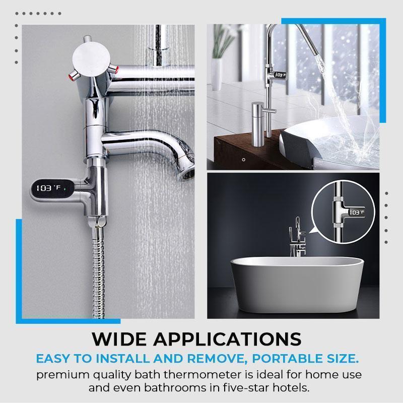 ShowerSense | LED-douchethermometer – 360° draaibare, batterijloze watertemperatuurmonitor