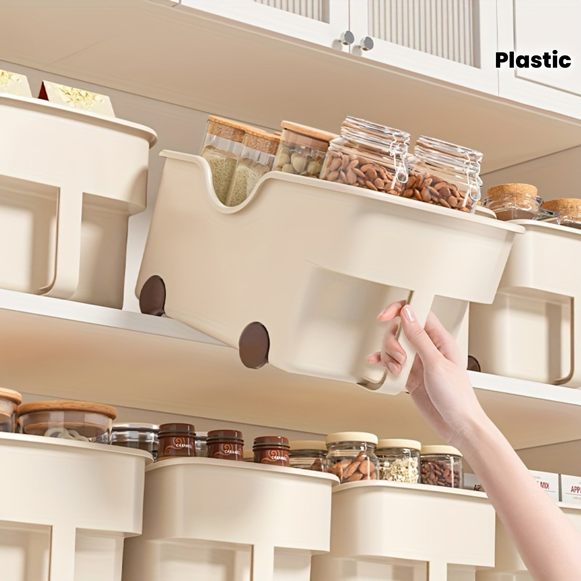 StoreMate | Kunststof opbergbakken met handgrepen – Open organizer manden