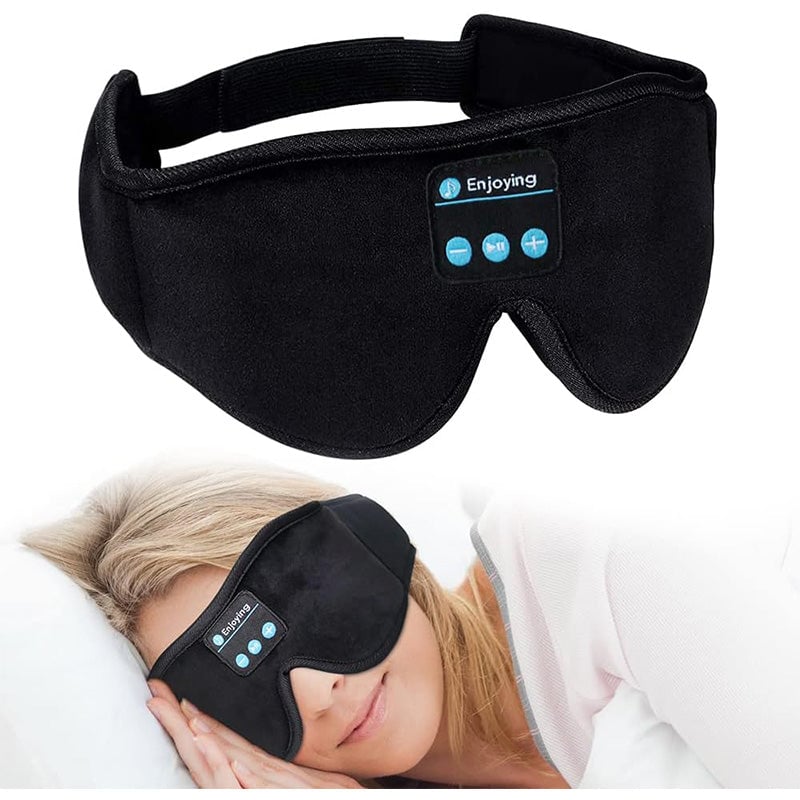 SleepTune | Bluetooth Muziek Slaapmasker – Zacht Geheugenschuim, Lichtdicht
