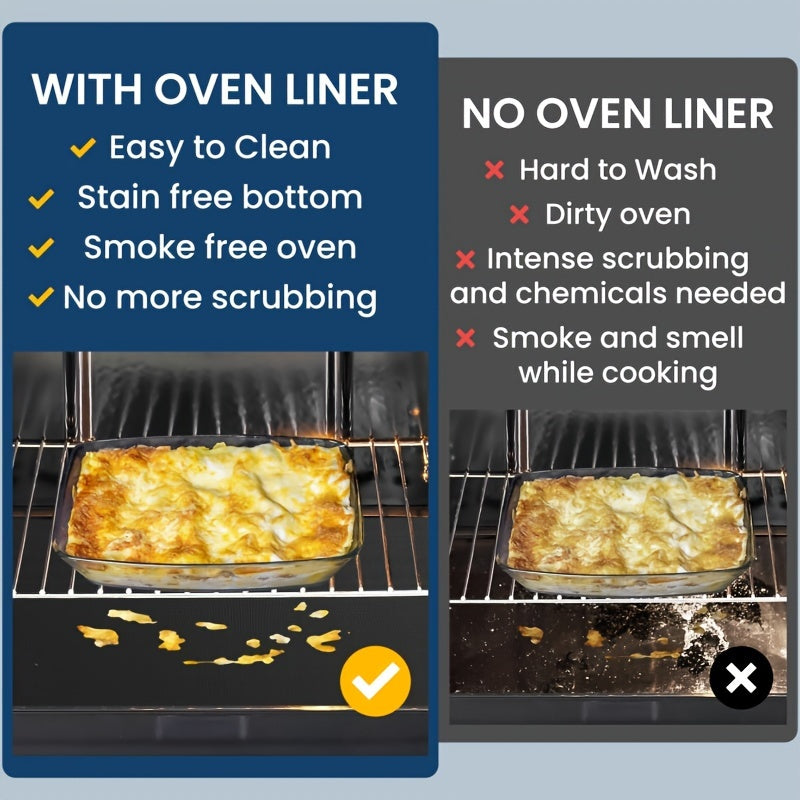 BakeEase | 3st Opnieuw te gebruiken hittebestendige ovenmatten voor bakken, braden, grillen en fornuizen