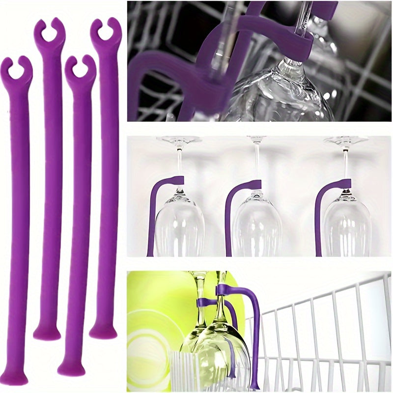 CupGuard | 4/8 stuks siliconen glazenhouder – veilige, verstelbare en vaatwasmachinebestendige glazenhouder