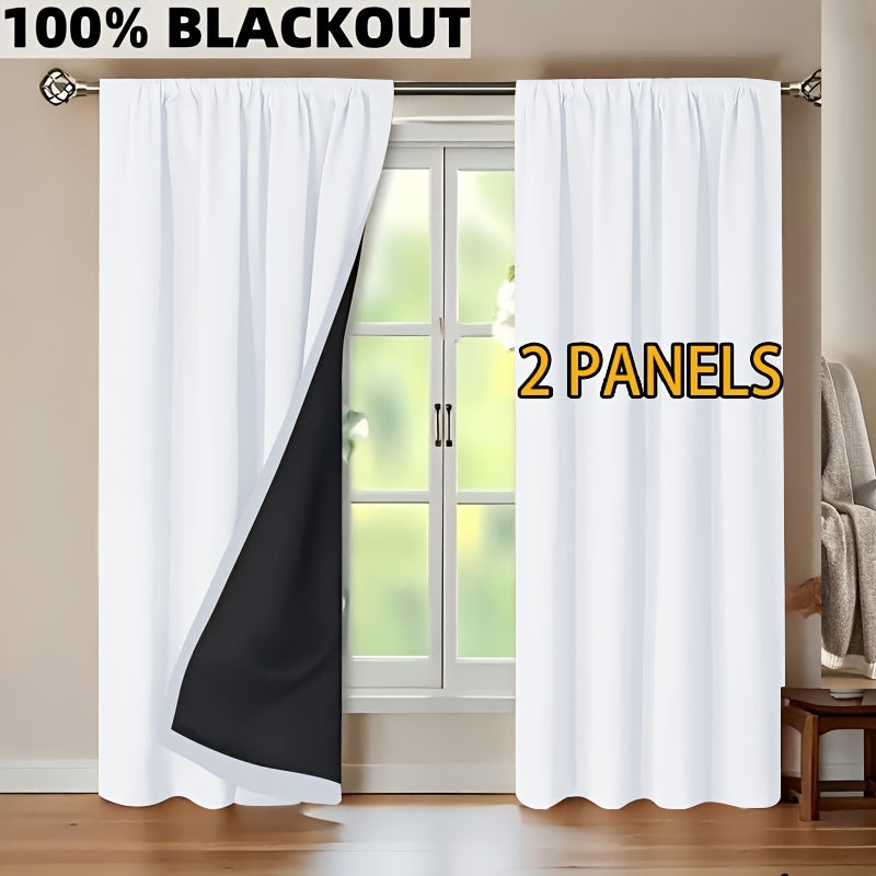 EclipseCurt | 2 stuks verduisteringsgordijnen, 100% lichtwerend, thermisch geïsoleerd
