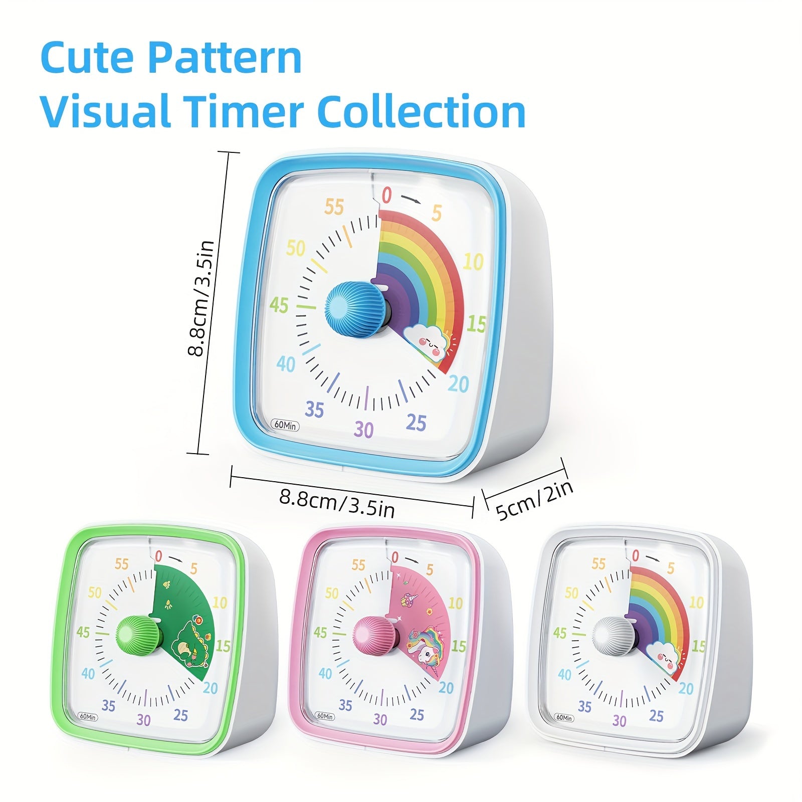 PrismTimer | Rainbow visuele timer met nachtlampje – 60 minuten aftellen