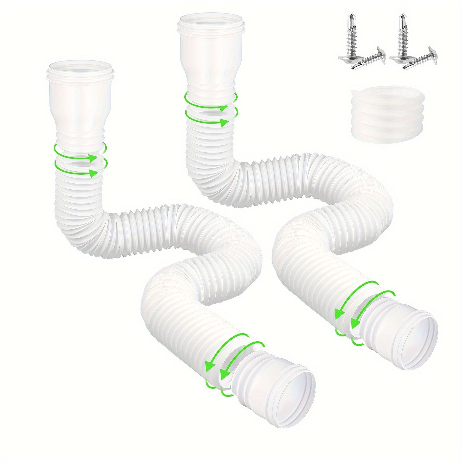 DrainStretch | Ronde regenpijpverlenging – Telescopische PE-regenwaterafvoerpijp, flexibele gootverbinding