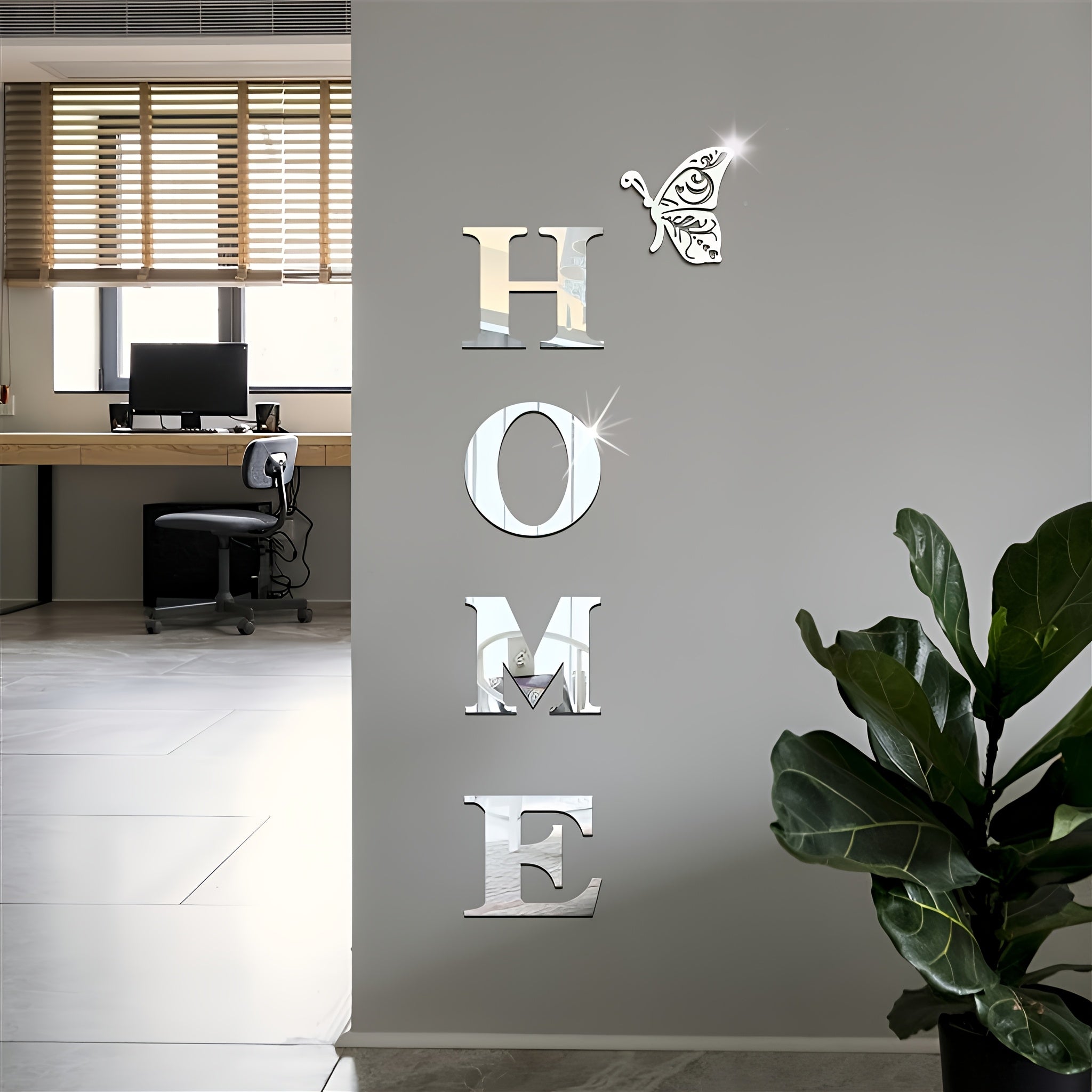 LumiFlutter | Elegante acryl vlinder muurstickers met glans – Decoratie voor thuis en op kantoor