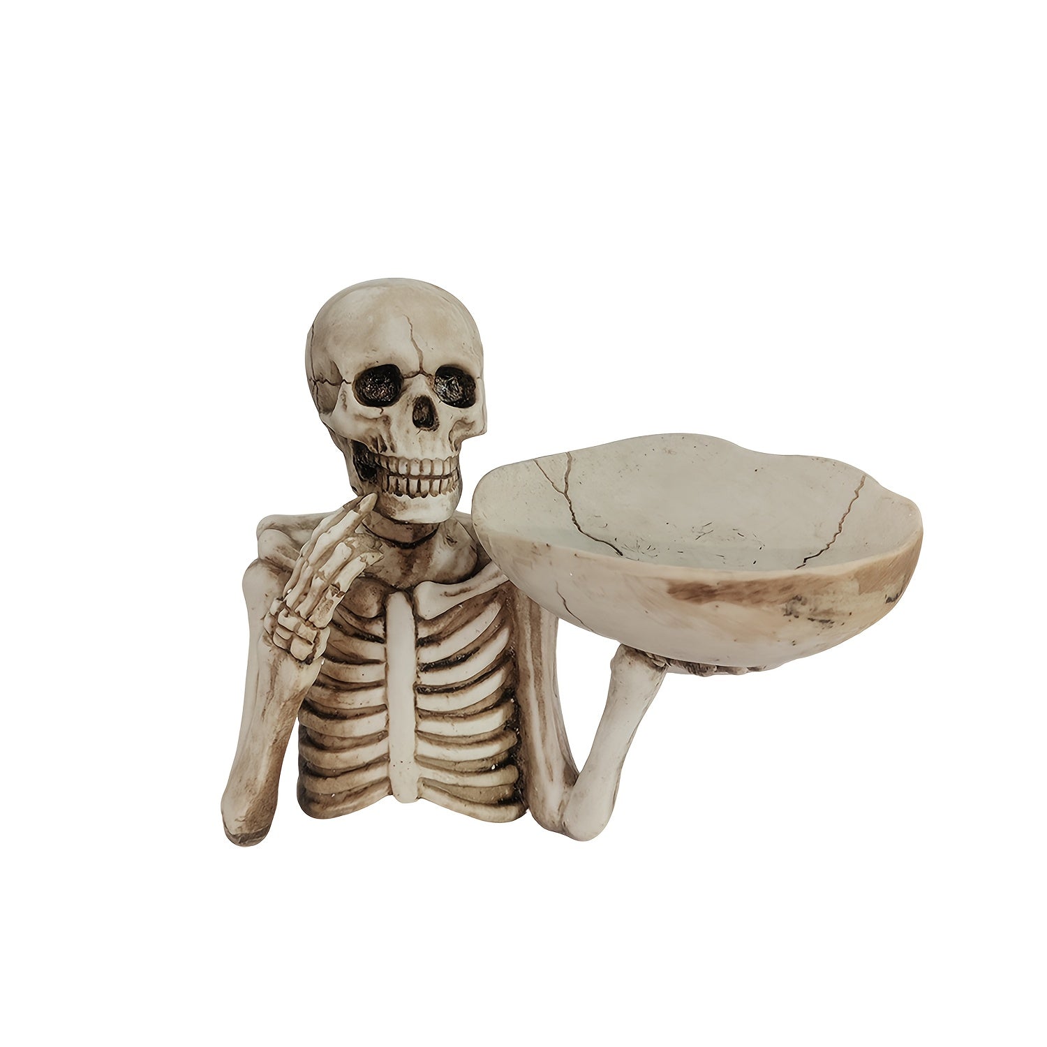 GhoulBowl | Harsen schedelschaal met kom – Gotische skelet Halloween-decoratie