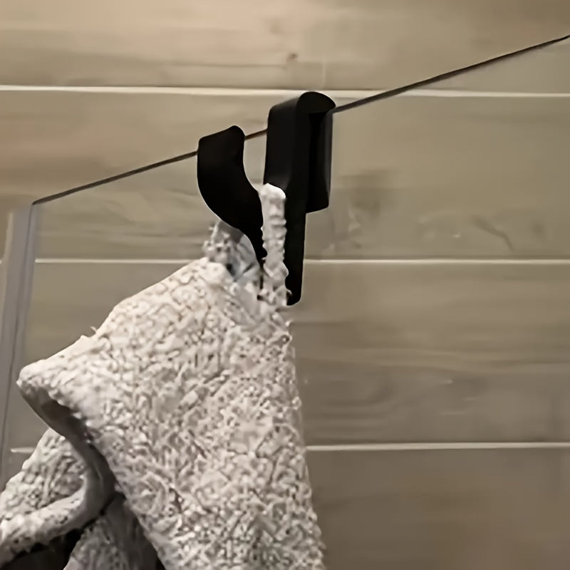 ShineHook | Premium 8 mm glazen douchedeurhaak – Stevige handdoek- en kledinghanger voor de badkamer