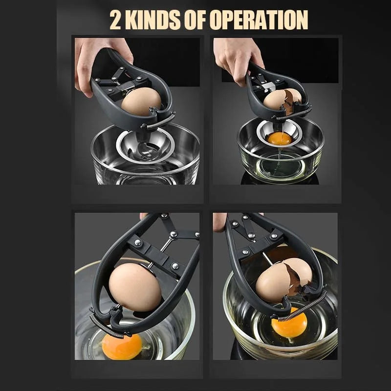 EggSplit | 2-in-1 Ei Opener & Scheider - Roestvrijstalen Ei Topper Gereedschap