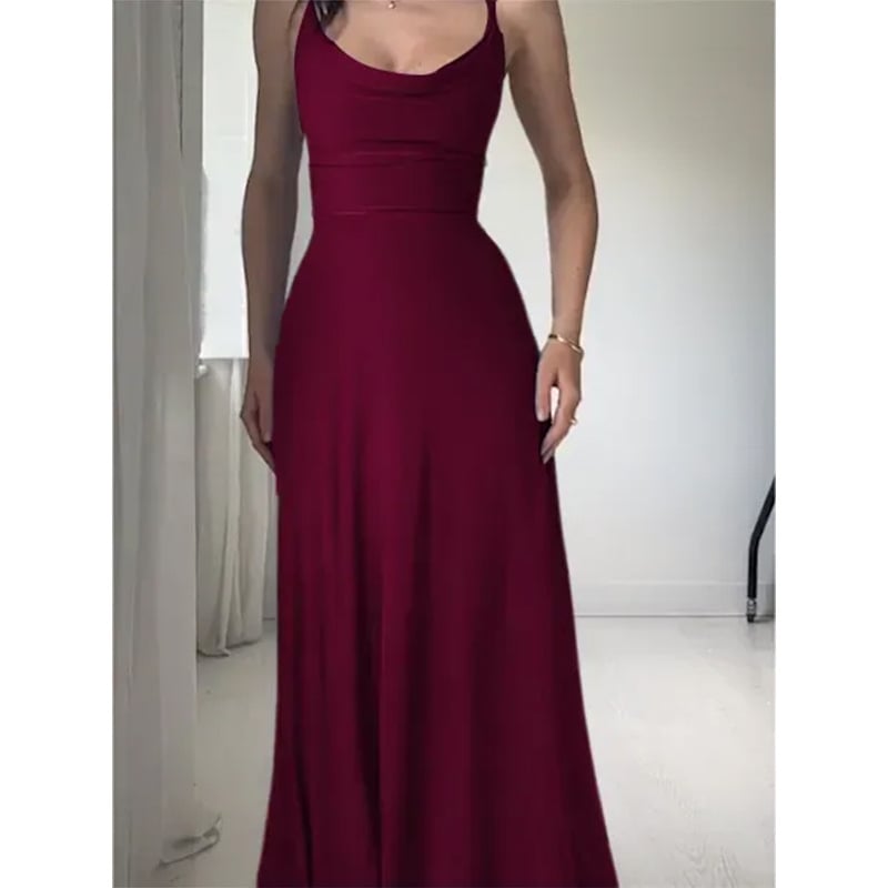 Giselle | Gedrapeerde maxi-jurk voor dames – elegante geplooide bodycon avondjurk