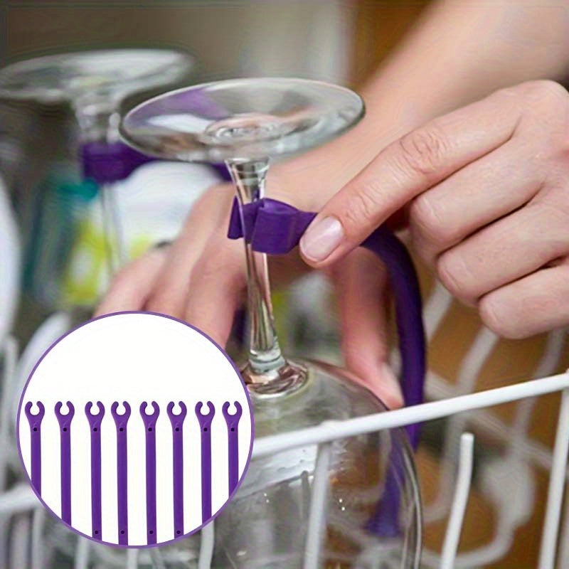 CupGuard | 4/8 stuks siliconen glazenhouder – veilige, verstelbare en vaatwasmachinebestendige glazenhouder