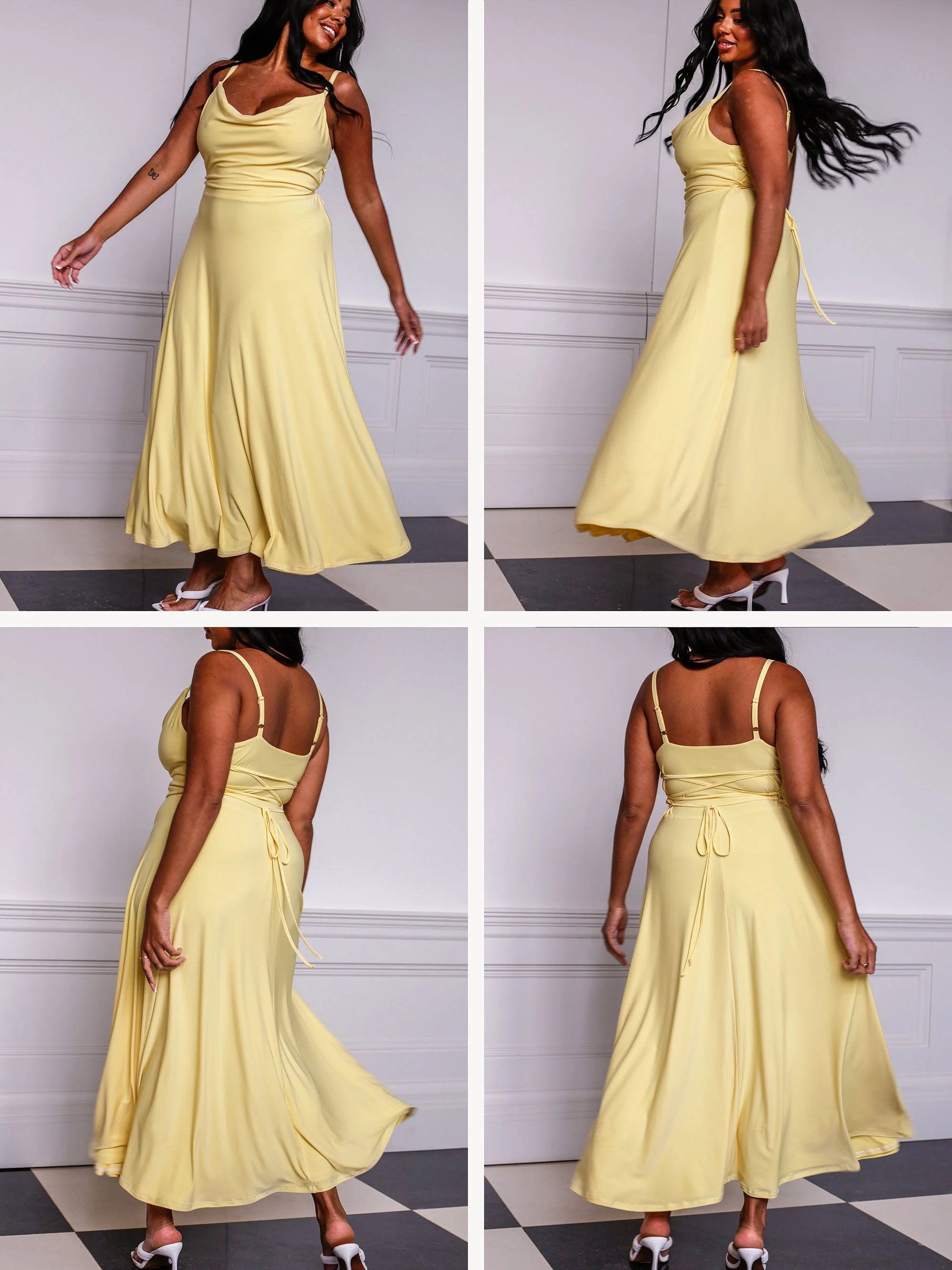 Giselle | Gedrapeerde maxi-jurk voor dames – elegante geplooide bodycon avondjurk