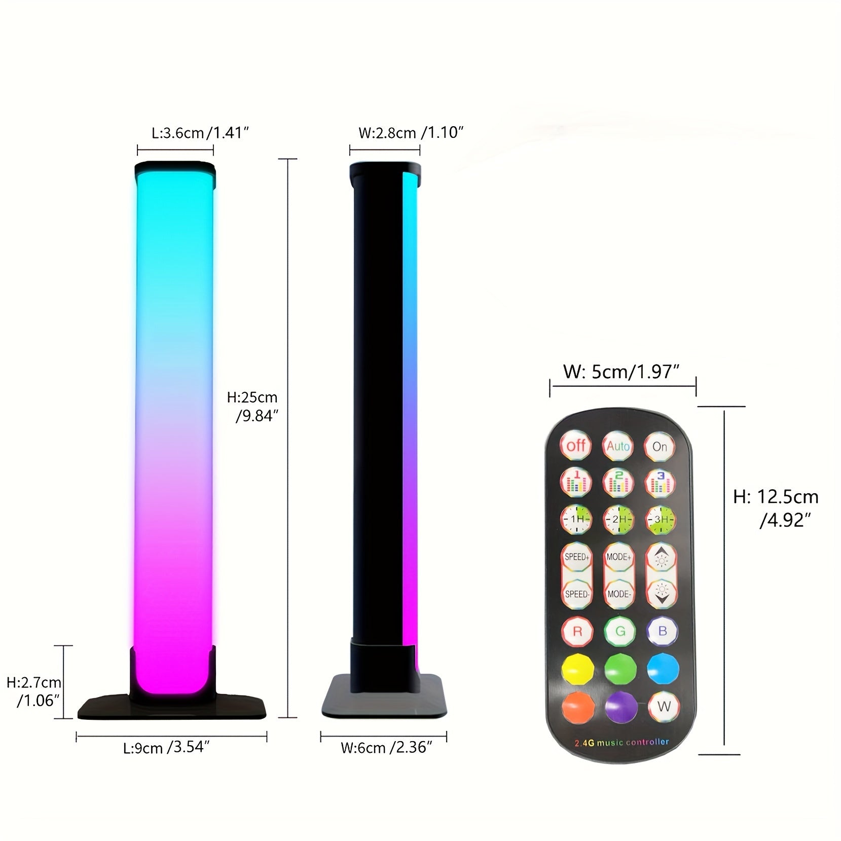 PrismBars | Slimme RGB LED-lichtbalken 2-delig - App & afstandsbediening, muzieksynchronisatie, TV-achtergrondverlichting