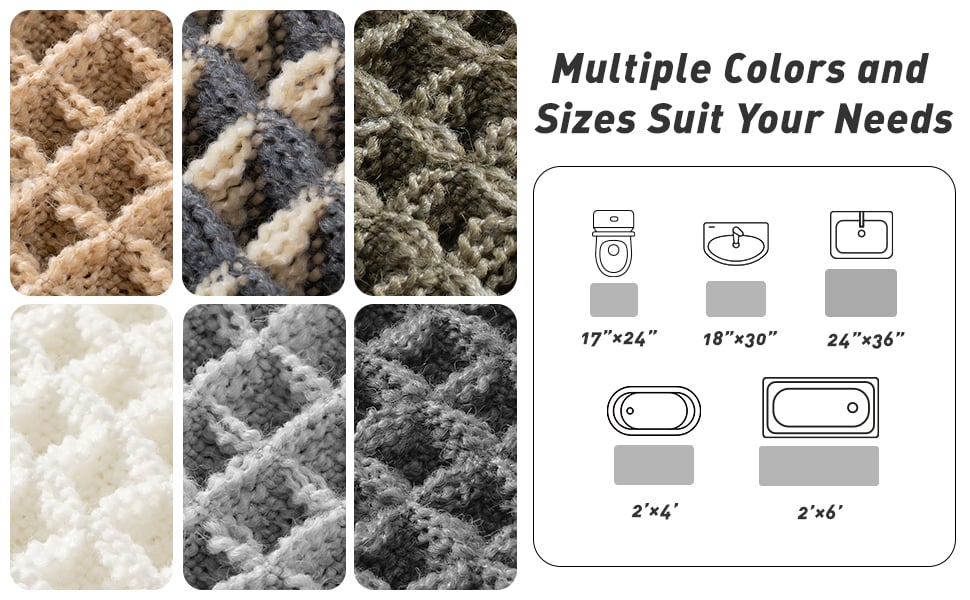 WaffleWeave | Boho Wafel loper tapijt - anti-slip - Wafel Weave bad / keuken gang loper