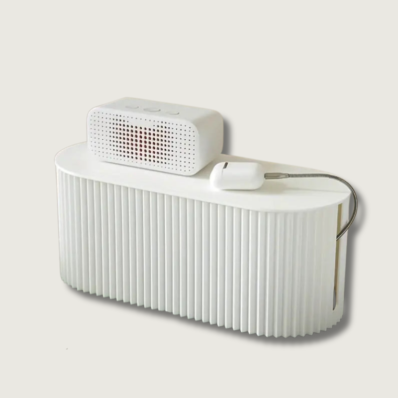 CableCove | Minimalistische kabelbeheerbox – Stijlvolle snoerorganizer voor bureau, stekkerblokken en opladers
