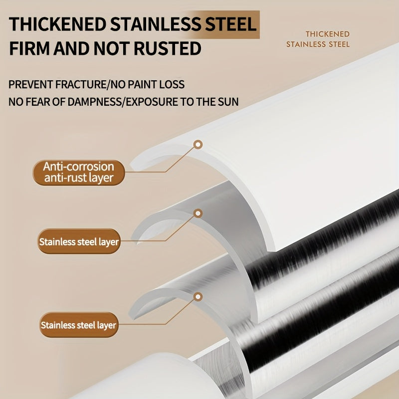 SnapPole | Verstelbare metalen spanstang zonder boren – veerinstallatie, heavy-duty en roestbestendig