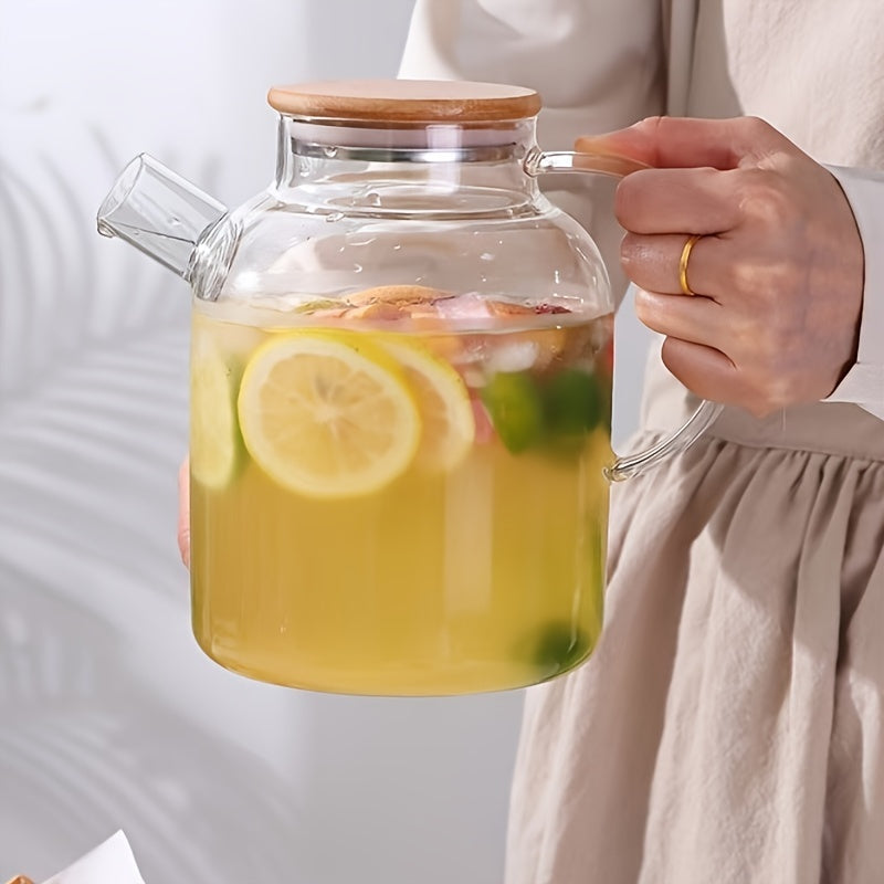 TeaVista | Borosilicaat glazen theepot met thee-ei - herbruikbaar, magnetronbestendig