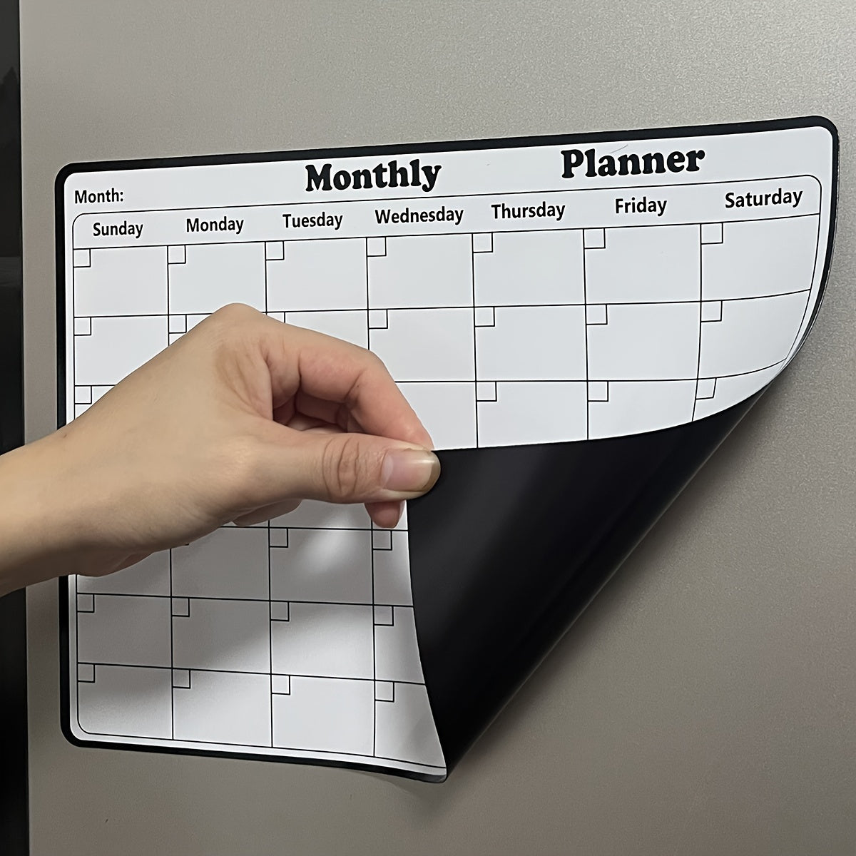 MagSched | Magnetische whiteboardkalender voor koelkast - Maandplanner, Keuken Organisator
