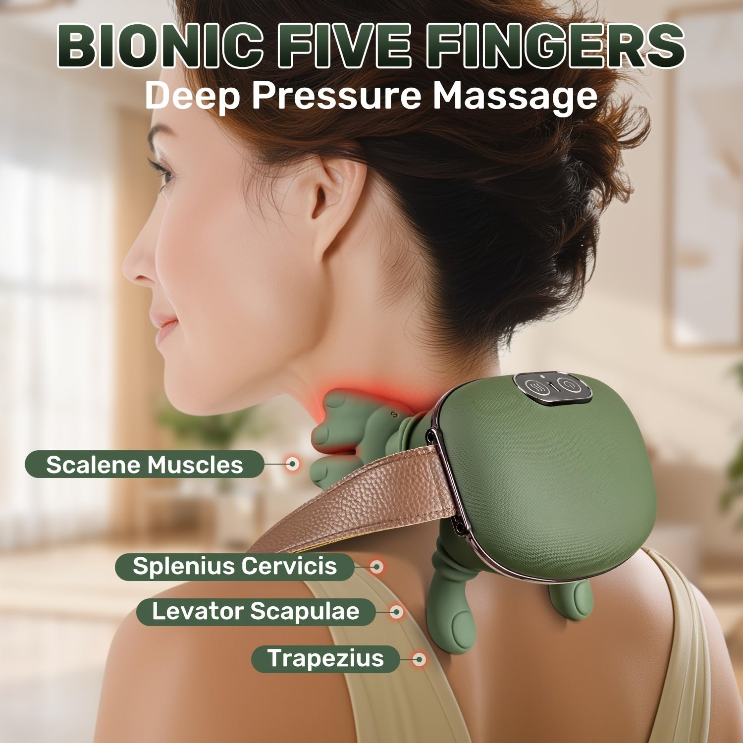 Relaxio | Gesimuleerde menselijke nek- en schoudermassageapparaat — Diepe kneedmassage