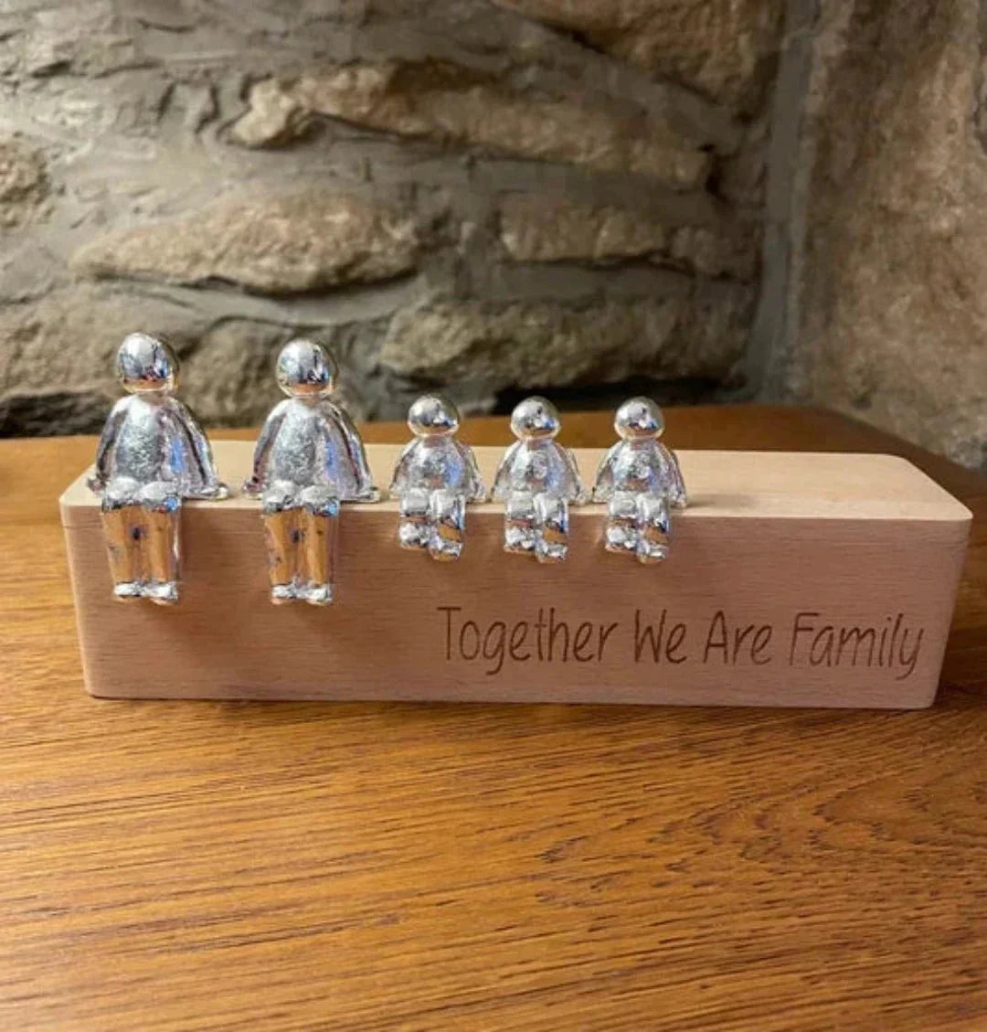 TimelessTies | Beeldhouwwerk van de Eeuwige Familieband - Elegante Woondecoratie voor Familierelaties