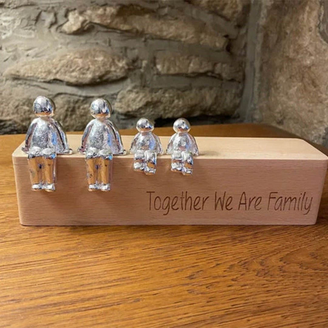 TimelessTies | Beeldhouwwerk van de Eeuwige Familieband - Elegante Woondecoratie voor Familierelaties