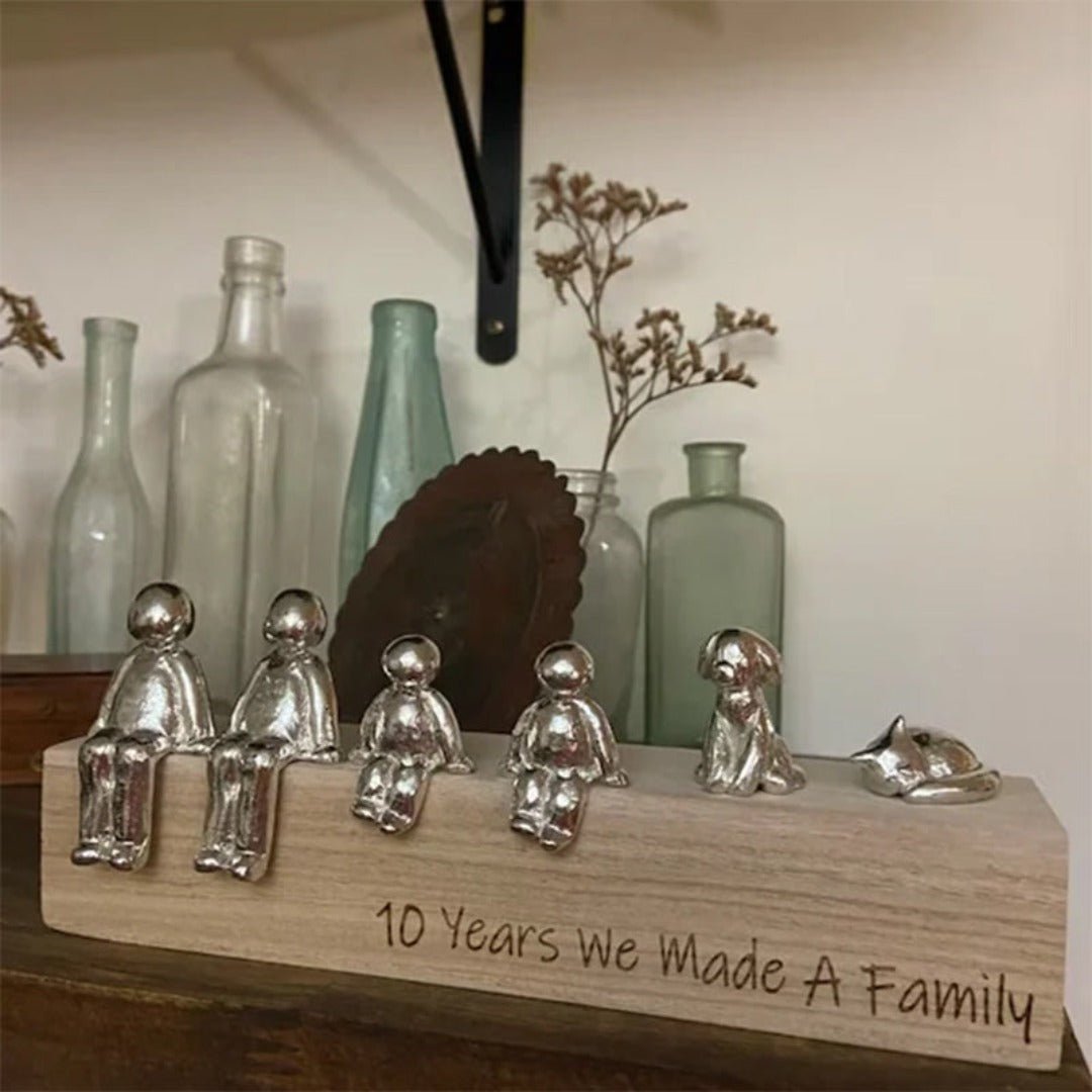 TimelessTies | Beeldhouwwerk van de Eeuwige Familieband - Elegante Woondecoratie voor Familierelaties