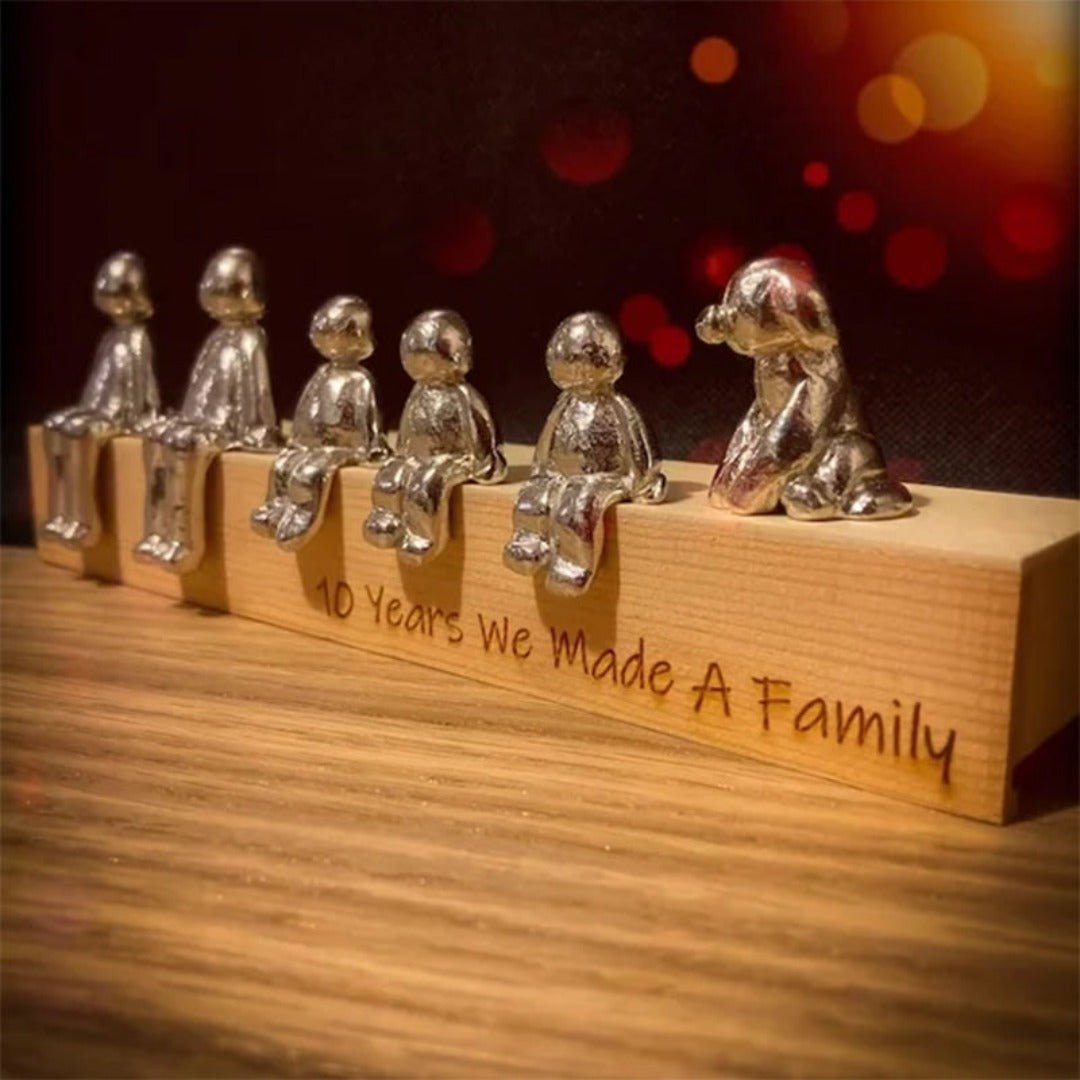 TimelessTies | Beeldhouwwerk van de Eeuwige Familieband - Elegante Woondecoratie voor Familierelaties