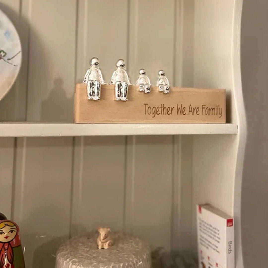 TimelessTies | Beeldhouwwerk van de Eeuwige Familieband - Elegante Woondecoratie voor Familierelaties